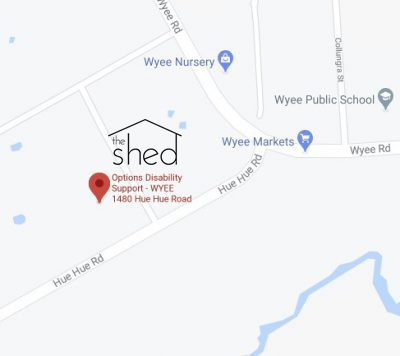 OPTIONS THE SHED WYEE LOCATION MAP