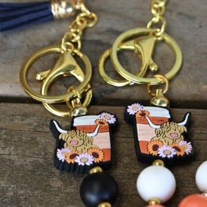 The Shed Coffee and Yak Key Rings - Gold