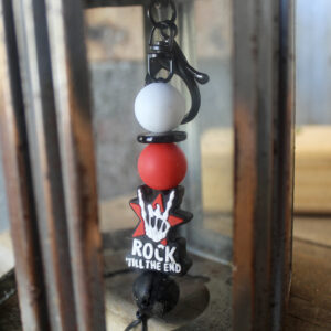 ROCK TIL THE END KEYRING